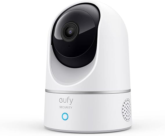 eufy Security Indoor Cam E220, 2K İç Mekan Güvenlik Kamerası, Döndürülebilir Eğimli Güvenlik Kamerası, WLAN, Kişi Tanıma, Gece Görüşü, Hareket İzleme, HomeBase 3 Uyumlu