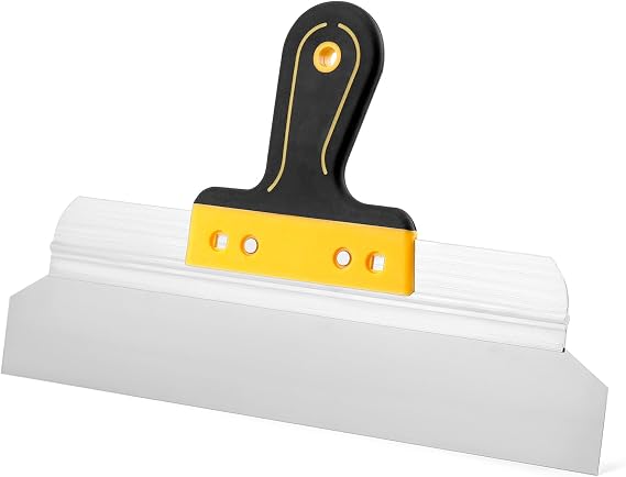 QWORK® 350 mm Drywall Spatula Stainless Steel Surface Spatula with Ergonomic Handle