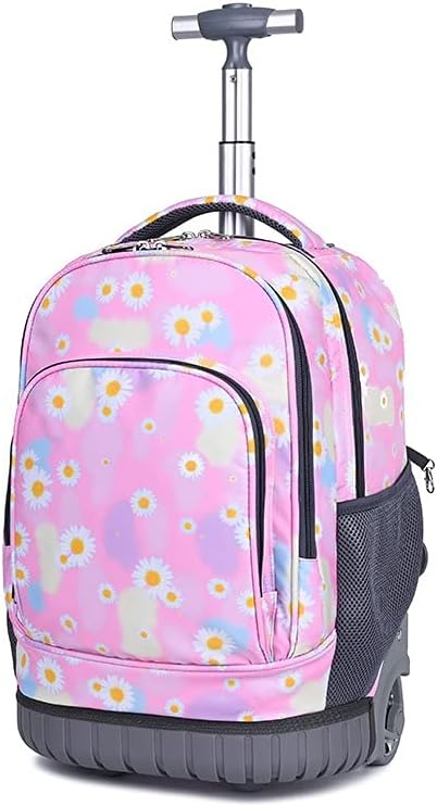 Wheeled School Bags for Girls Boys, Trolley School Backpack Casual Backpack with Wheels for Students
