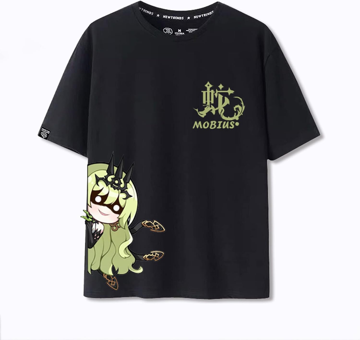 CHIASA Collapse 3rd Impression T-Shirt, Honkai Impact Mobius Mobius, Snake of Infinity, Ecclesis, Game Goods, Anime T-shirt, Short Sleeve, Summer Clothes, Cosplay Costume, Unisex, Black