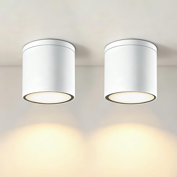 EBION Ceiling Lights 2 Pack,Indoor Surface Mounted Downlight GU10,White [Energy Class A]
