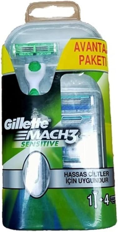 Gillette Mach 3 Sensıtıve Traş Makinası 4 Yedekli