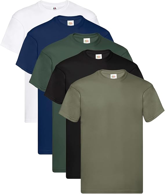 Fruit of The Loom Fruit of the Loom Mens Original 5 Pack T-Shirt, T-Shirt for Men