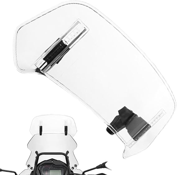 Motorcycle Windscreen for Kawasaki Vulcan S 650 VN650 – Adjustable Clip-On Windshield Extension, Motorbike Wind Deflector, Screen Extender, Wind Protection,A Transparent-360mm×140mm