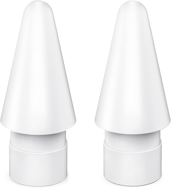 NIUTRENDZ Apple Pencil 2. nesil aksesuar seti, Apple Pencil Grip ve Apple Pencil uç kapaklı (Apple Pencil 2nd, beyaz)