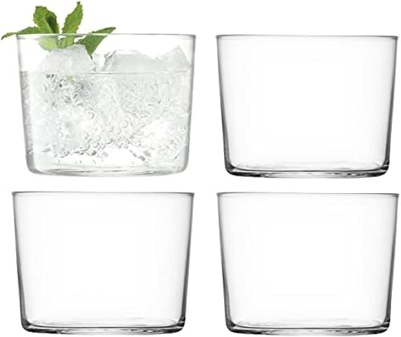 LSA International Gio Tumbler 220 ml Clear | Set of 4 | Dishwasher Safe | GI13