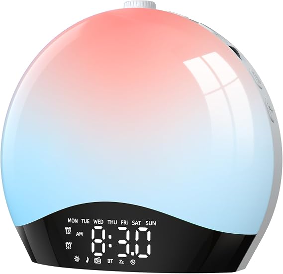 LIORQUE Wake Up Light Sunrise Alarm Clock for Bedrooms with FM Radio [Energy Class G]
