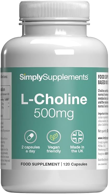 L-Choline 500mg | 120 Vegan Capsules | 2 Months' Supply