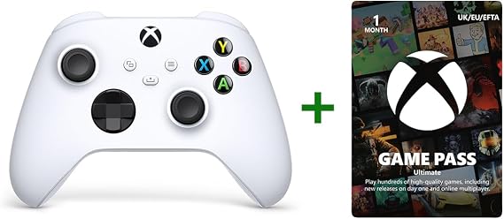 Xbox Wireless Controller - Robot White + Game Pass Ultimate | 1-Month Membership