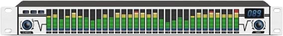 Graphic Equalizer EQA31 31 Bands Graphic Sound Equalizer DSP Processor Profesional Digital Audio Equalizer DJ Studio Recording Effect Equalizador(Silvery)