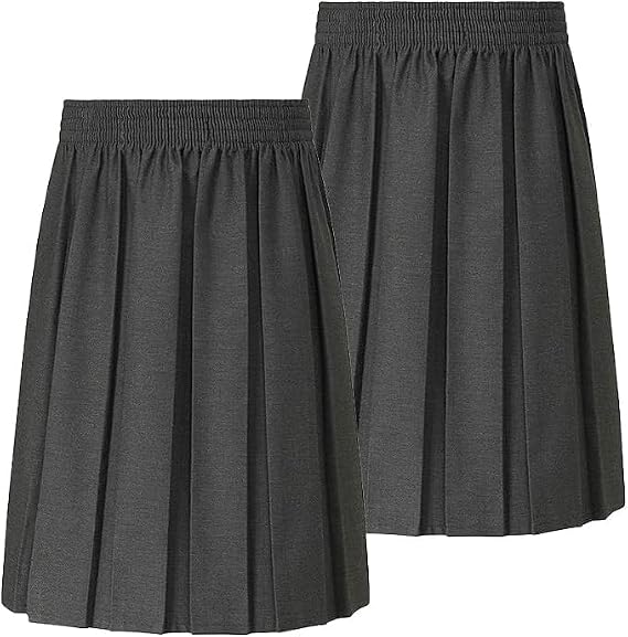 Trutex Basics Girls Grey Pleated School Skirt