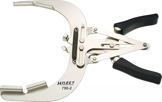 HAZET 790-1 220 mm Piston Ring Pliers - Bright Nickel-Plated