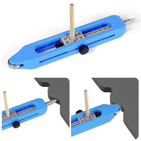 Flintronic Contour Gauge, Contour Duplicator with 3 Pencil, Shape Gauge Tool for Measuring Corners, Profile Marking Tool for Floor, Tile Laying.