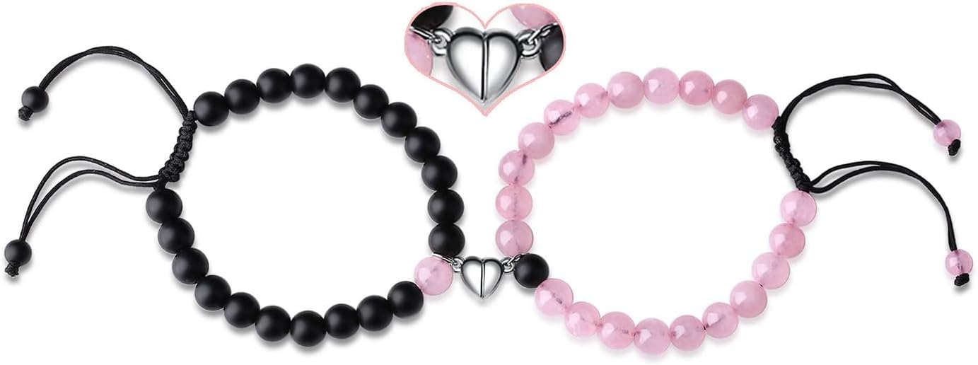 XIANNVXI Matching Bracelets Couple Bracelets Forever Relationship His and Her Bracelets Love Bracelet Gemstone Jewellery Valentines Gifts for Him Her Boyfriend Girlfriend