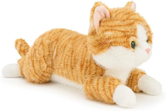 Large Weighted Stuffed Animals for Adults 2.2kg 65cm, Soft and Cuddly Orange Weighted Cat Stuffed Animal Perfect for Stress Relief and Comfort