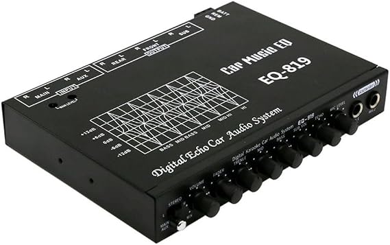 EQ-819 Multifunctional Car Audio EQ Tuning Crossover Amplifier Parametric Equalizer Car Audio Equalizer