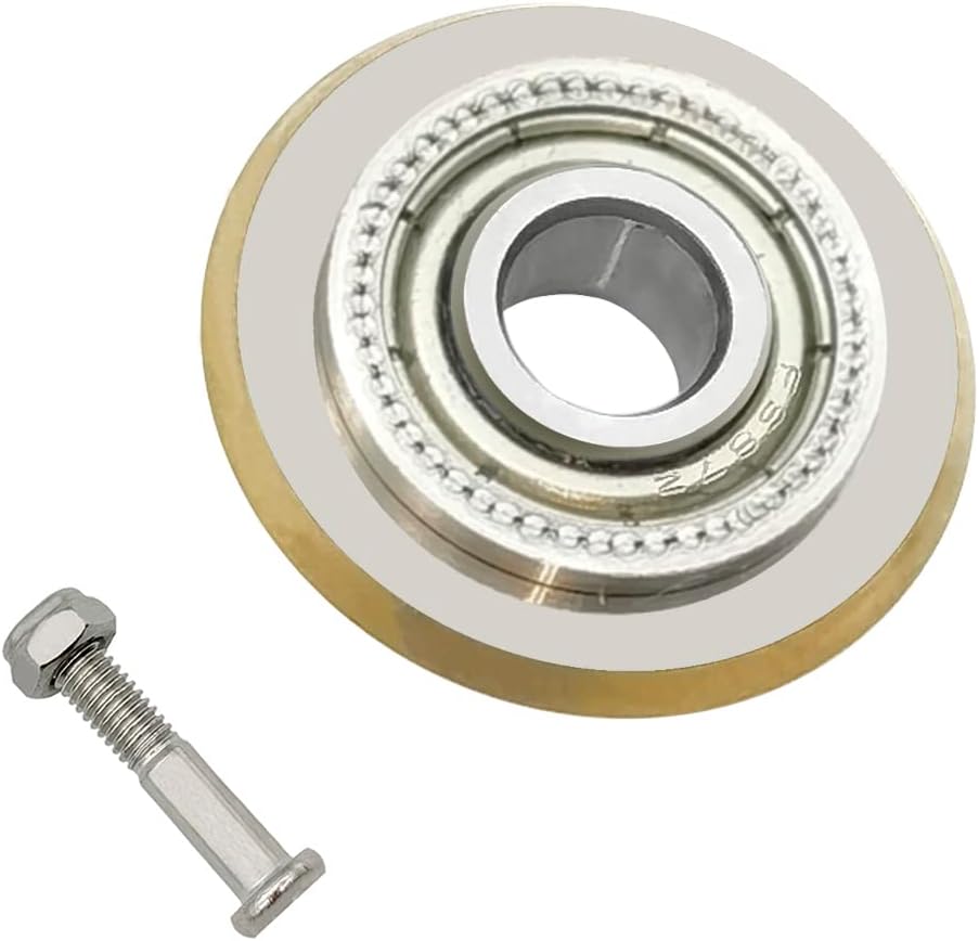 KtbeYTi 40000M Ceramic Tile Cutter Wheel, Manual Tile Cutting Machine Replacement Wheel, Tile Cutter Wheel with Bolt and Lock Nut, for Cutting Tiles, Silver 22x6x6mm