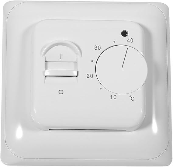 Home Nonprogrammable Thermostat, 220V AC 16A 3600W Electric Floor Heating Thermostat Wall Mounted Temperature Control Switch