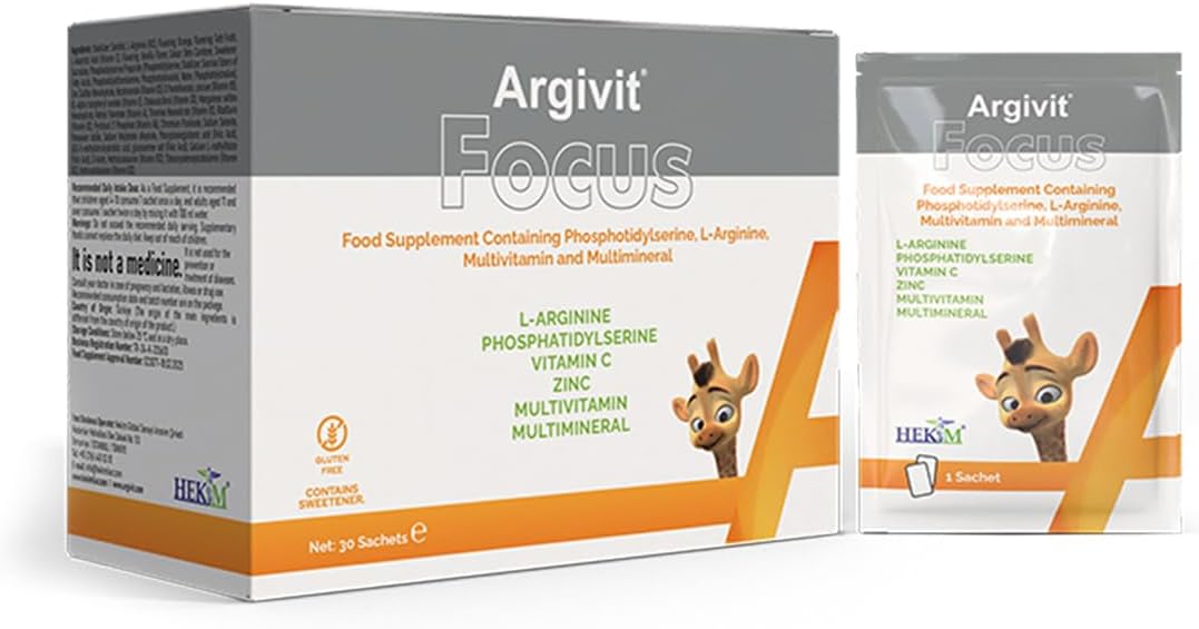 Argivit Focus L Arjinin, Fosfotidilserin, Multivitamin ve Multimineral 30 Saşe