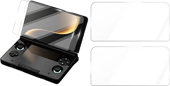 Screen Protector Compatible with AYN THOR Handheld Console- Tempered Glass for Dual Screens, Scratch-Resistant & High-Definition (2 upper screen film)