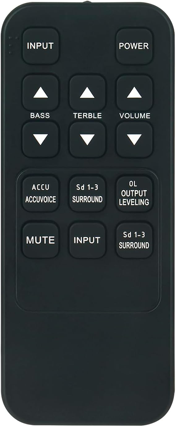 VINABTY New Remote Control Replacement fit for ﻿ZVOX Speakers AV-200 AV-205,AV157,AV200,AV205,OMNI, SOUNDBASE 420,SOUNDBASE 570, SOUNDBASE 670,soUNDBASE 770,SoUNDBASE 870 Remote Controller