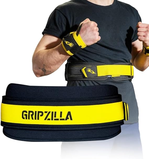GRIPZILLA Weight Lifting Belt for Men & Women – Gym Belt for Back Support, Powerlifting, Deadlifts, Squats, Bodybuilding, Workout, Cross Training, Quick Lock Buckle Weightlifting Belt, Fitness Gear