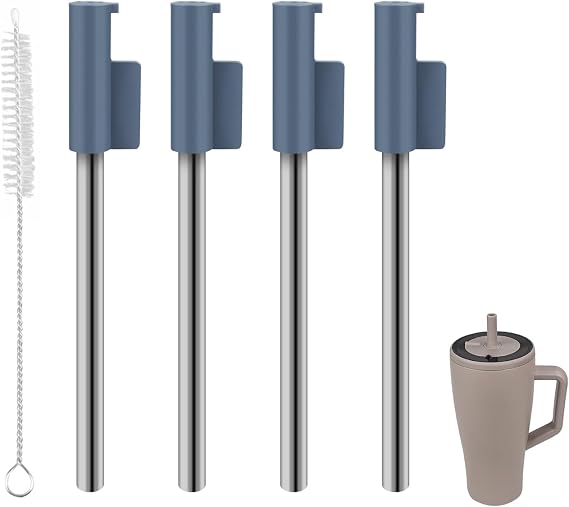 Replacement Straws Compatible With Brumate Era 30 oz Tumbler, with 1 Brush (4 Pack)