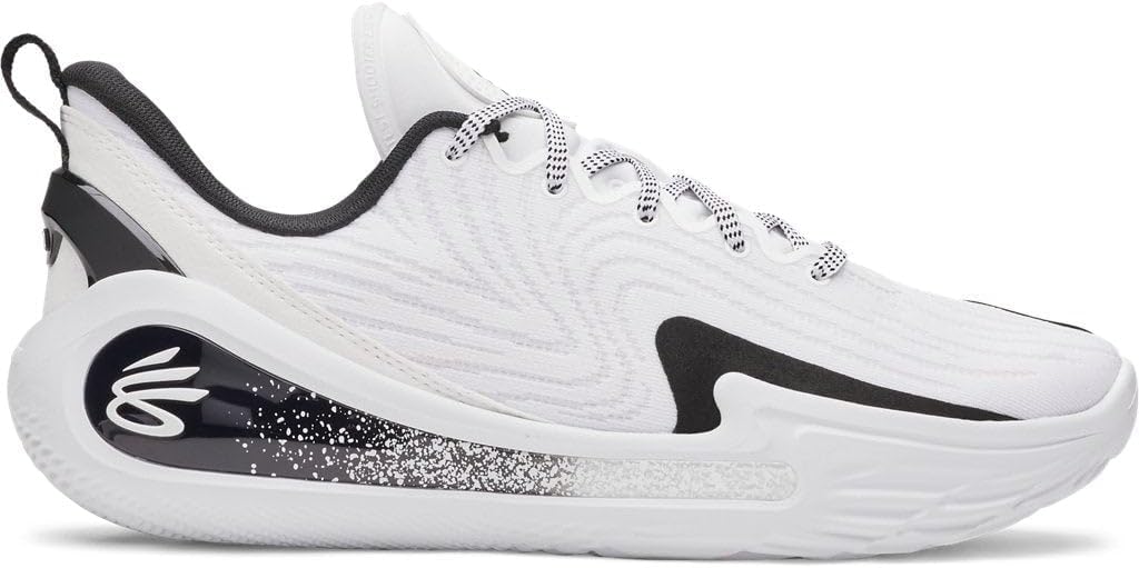Under Armour Unisex Curry 12 Team Basketball Shoes - Enhanced Fit and Support, Whtblack, 13 UK