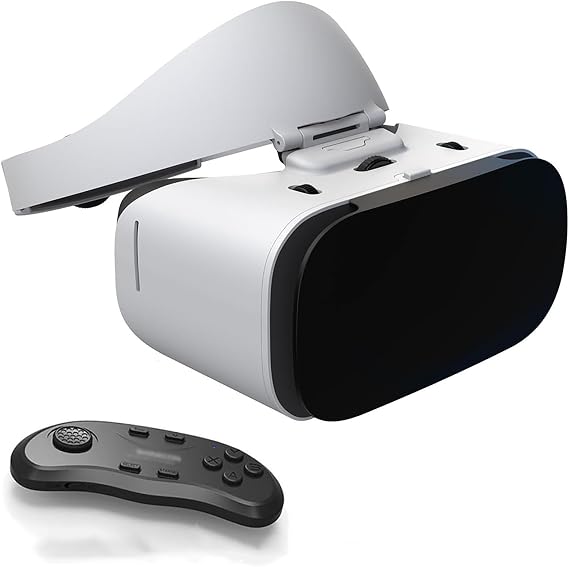 VR Glasses 3D Virtual Reality Glasses with HD 100° FOV, 3D Virtual Reality Headset for Mobile Phones Comfortable VR Glasses, Supports 4.7-7.0 Inch Screens for Watch Movies,B01 Handle