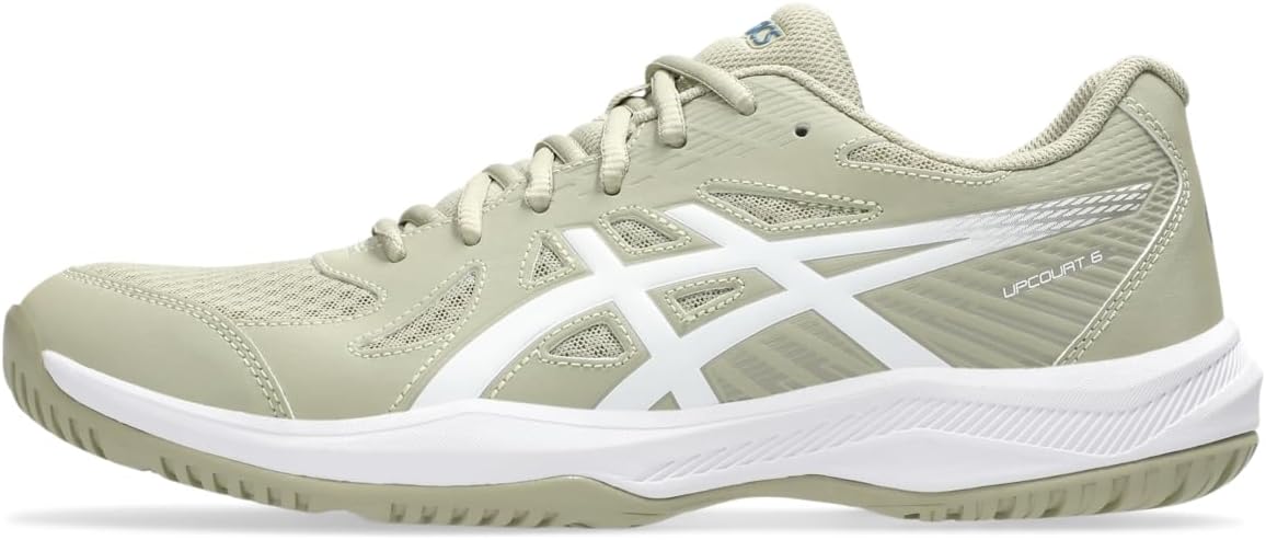 ASICS Men's Upcourt 6 Volleyball Shoes, Khaki/White, 9 UK