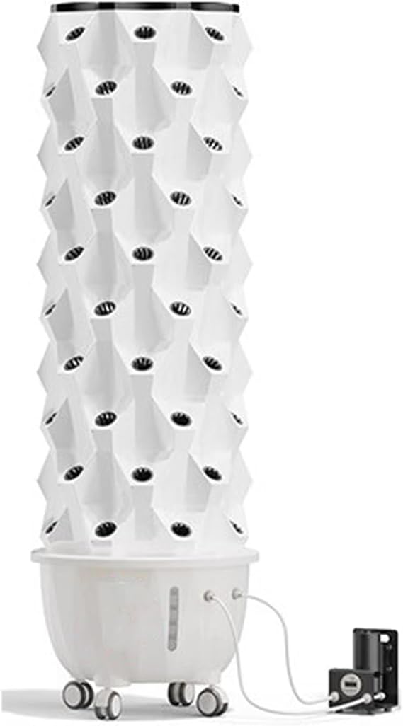 Aeroponic Tower Garden System, Vertical Hydroponic Setup with Automatic Water Circulation for Growing Herbs, Fruits, and Vegetables