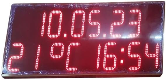 SANEC Dijital Saat, Derece ve Tarih Tabelası (Kasa Ölçüsü: 100x50 cm)