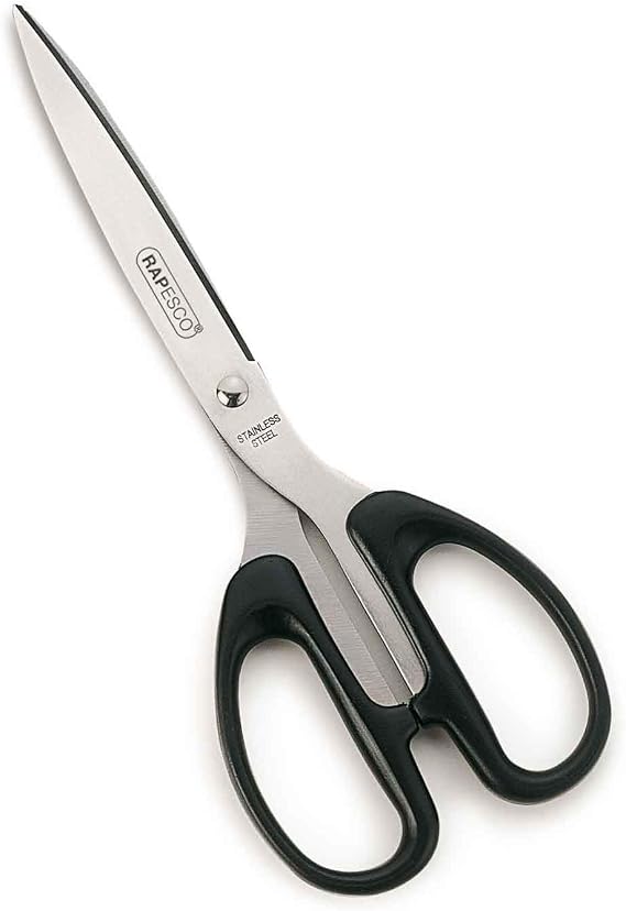 Rapesco CS0205B1 Stainless Steel Scissors 21 cm, Black