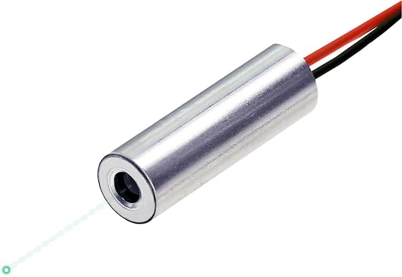 Economical Green Dot Laser Module, 520nm, Class 2, Less Than 1mW, with APC Driver, 7~10V Operation Voltage, D7x21mm, VLM-520-03 LPT, Laser Head [Energy Class A]