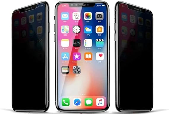 Apple İphone 6 PLUS / 6s PLUS için Hayalet Ekran Koruyucu Yandan Görünmeyen Ekranı Tam Kaplayan Gizlilik Filtreli Görünmez 5D ince Cam Ekran Koruma SİYAH