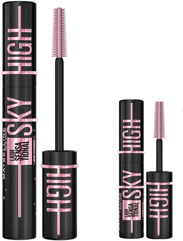 Maybelline New York Lash Sensational Sky High Cosmic Black Mascara & Mini Lash Sensational Sky High Cosmic Black Mascara Makeup Set