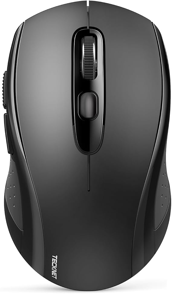 TECKNET Bluetooth Wireless Mouse (BT5.0+2.4G), Silent Mouse, 4000DPI
