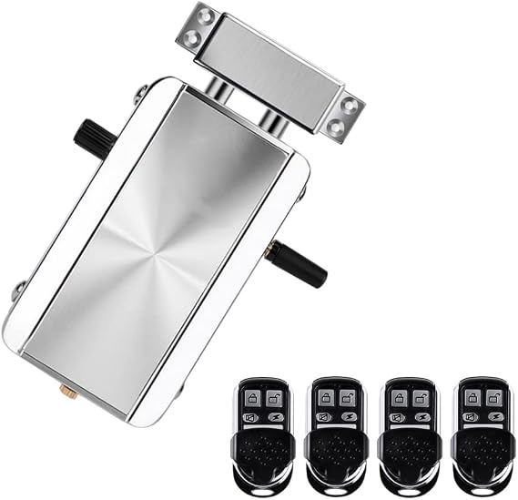 Electronic Intelligent Home Door Lock Kit, Smart Wireless Anti-Theft Home Security Keyless Deadbolt Access Control System with 4pcs Remote Control