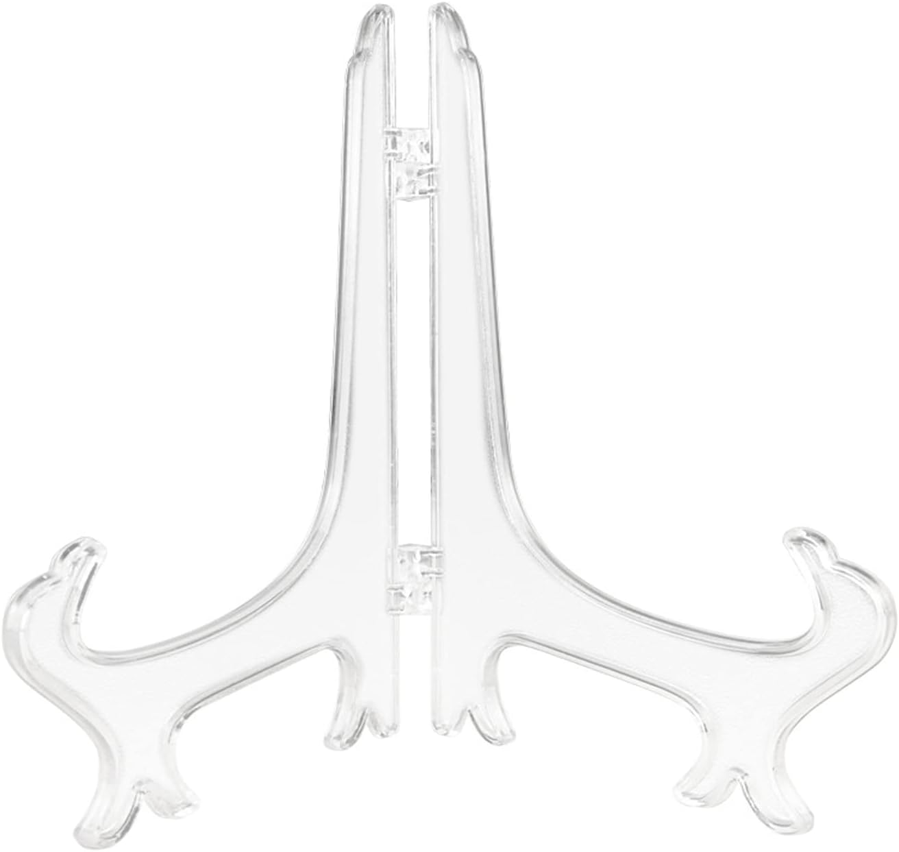 tinysiry Clear Plastic Easel Plate Display Stand,Adjustable Foldable Frame Photo Frame Bracket,Picture Frame Stand Holder,Desktop Stand Transparent M 1
