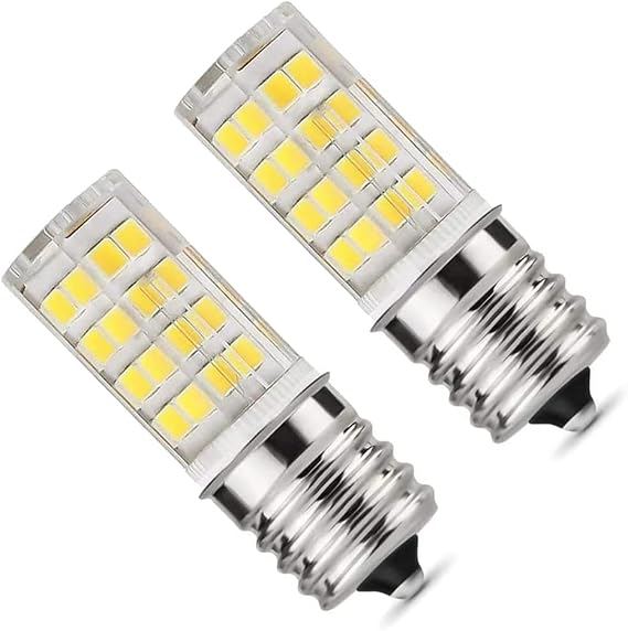 2 Pack 4W Dimmable LED E17 Microwave Oven Bulb, Daylight 6000K 40W Halogen Equivalent Light,Ceramic E17 LED Bulb