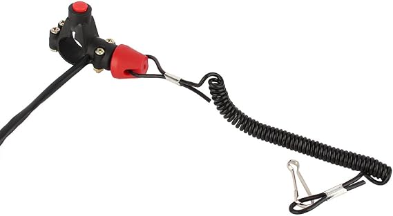 12V DC Motor Kill Switch Lanyard for ATV Quad Dirt Bike 7/8 Inch Handlebar