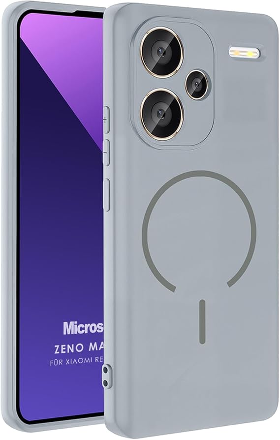Microsonic Xiaomi Redmi Note 13 Pro Plus 5G için Kılıf Zeno MagSafe Gri [Redmi Note 13 Pro Plus 5G ile Uyumlu Kılıf - Gri]
