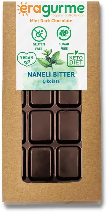 eragurme Bitter Naneli Çikolata - Ketojenik & Vegan & Şeker İlavesiz