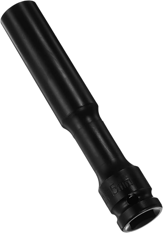 15mm Extra Deep Thin Wall Impact Socket 1/2 Inch Drive, CR-V Steel