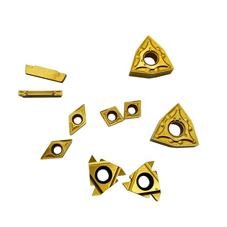 GBJ Carbide Turning Inserts MGMN200, 16ER A60,WNMG431,CCMT060204,DCMT070204 CNC Lathe Insert for Indexable Lathe Turning Tool Holder Insert Replacement, 10 Pieces