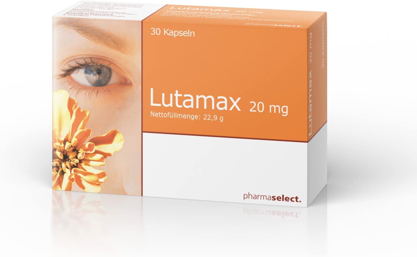 Lutamax Capsules Fur Amd 30 Eye Capsules for Healthy Vision 20 mg Lutein Amd Capsules Eye Vitamin Tablets for Age-Related Eye Problems with Lutein and Zeaxanthin