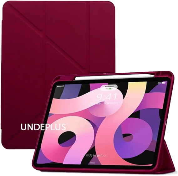 UnDePlus Samsung Galaxy Tab A11 Plus 11inç X230 ile uyumlu Kılıf Kalem Bölmeli Trifolding Case X235 X236B Mürdüm