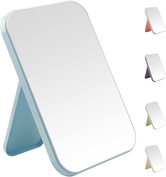 Eastrise Makeup Mirror,Foldable Desktop Vanity Mirror(Blue)