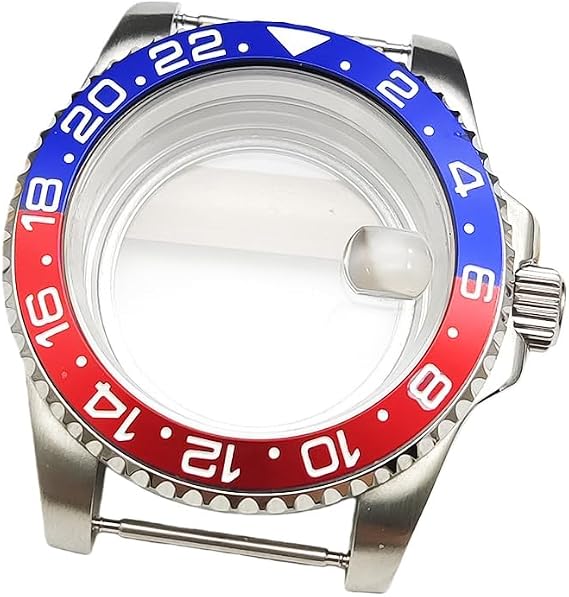 40mm Replacement Watch Case Kit Fits NH34 NH35 Movement Glass Transparent Back 20mm Lug Modification Watch Case for Rolex GMT-Master II