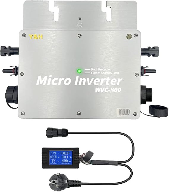 Grid-Tied Micro Inverter 800W Waterproof IP65 MPPT DC30-42V PV Input AC180-260V Output for 30V 36V Solar Panels